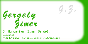 gergely zimer business card